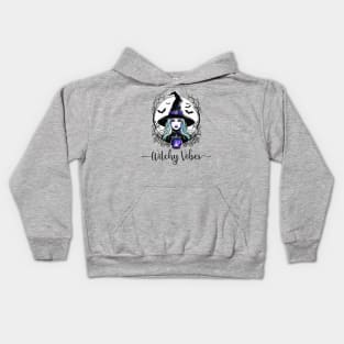 Witchy vibes brew halloween potion Kids Hoodie